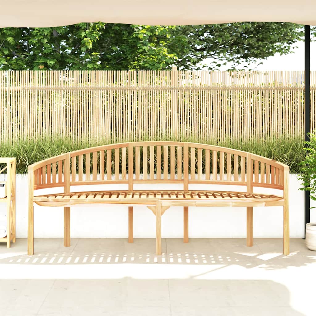 vidaXL Ławka w kształcie banana, 200 cm, lite drewno tekowe