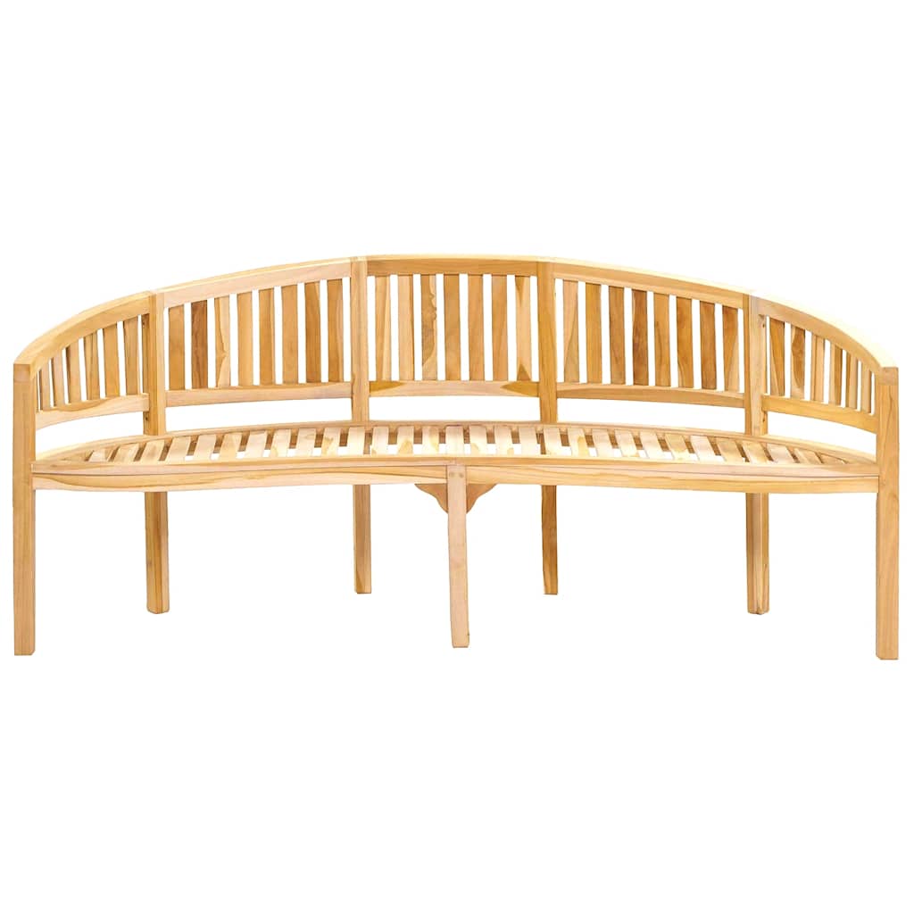 vidaXL Ławka w kształcie banana, 200 cm, lite drewno tekowe