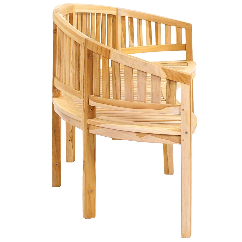 vidaXL Ławka w kształcie banana, 200 cm, lite drewno tekowe