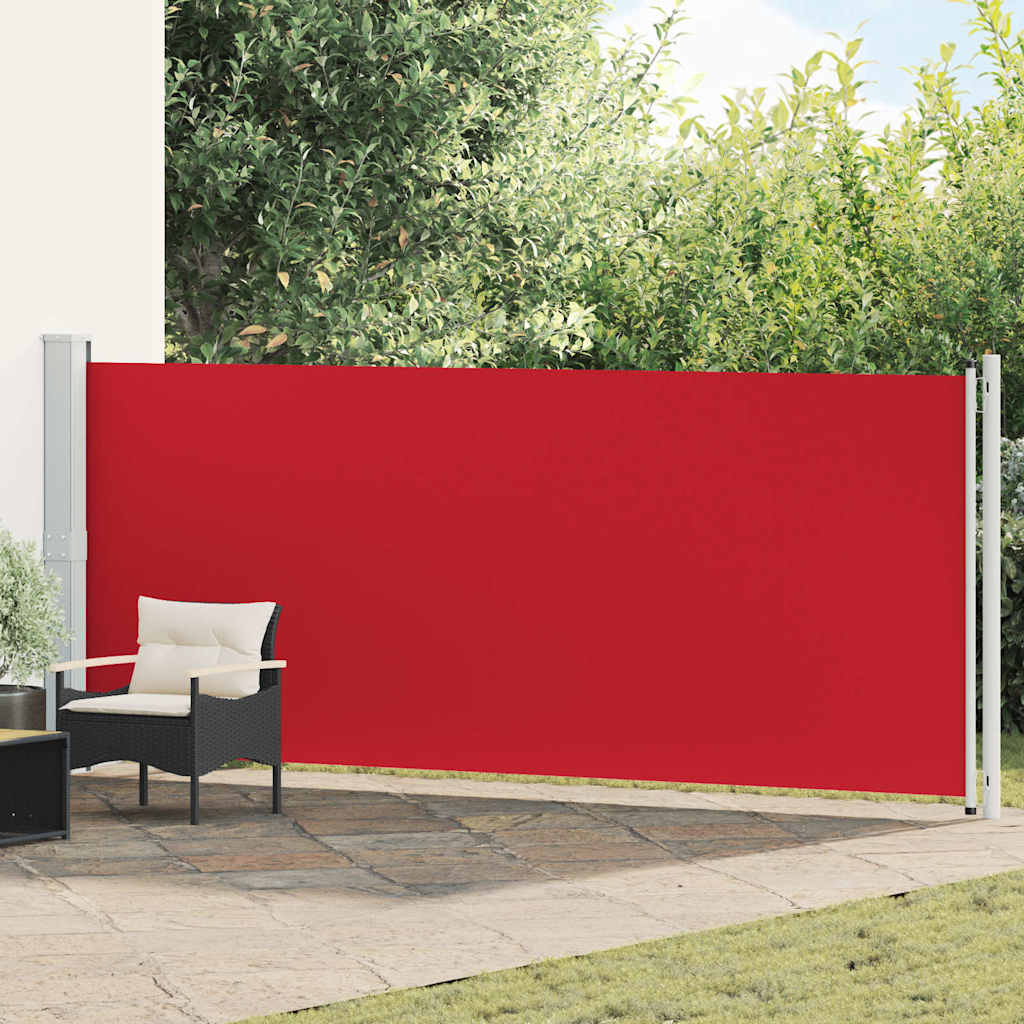 vidaXL Wysuwana markiza boczna na taras, 600 x 160 cm, czerwona