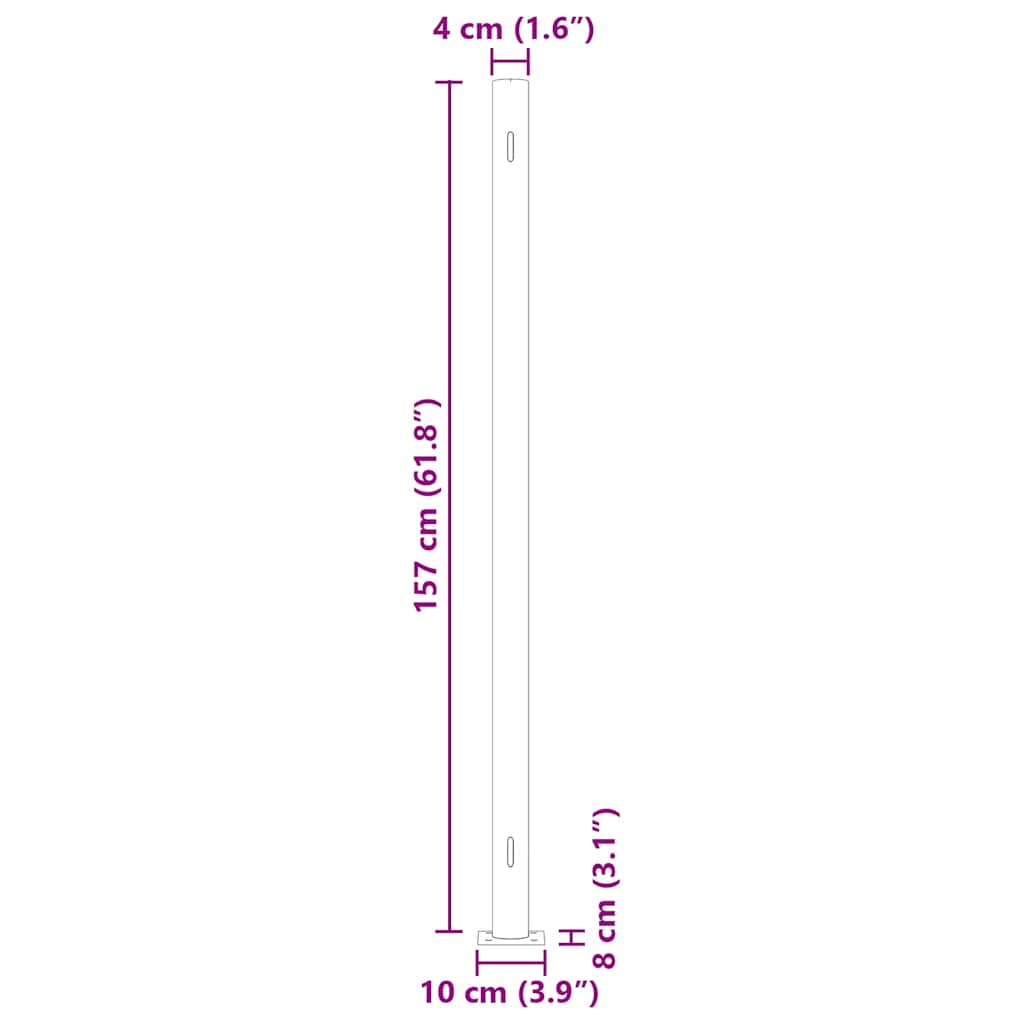 vidaXL Wysuwana markiza boczna na taras, 600 x 160 cm, szara