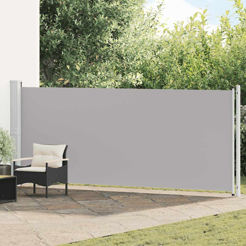 vidaXL Wysuwana markiza boczna na taras, 600 x 160 cm, szara