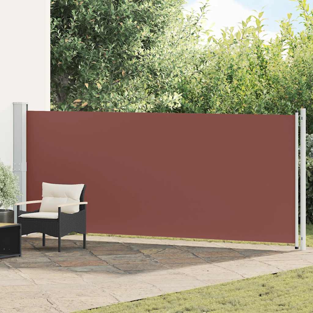 vidaXL Wysuwana markiza boczna na taras, 600 x 160 cm, brązowa