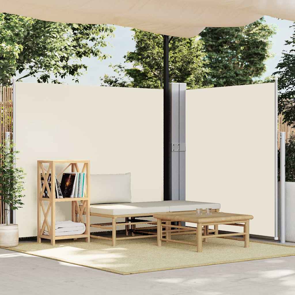 vidaXL Wysuwana markiza boczna na taras, 170x1200 cm, kremowa
