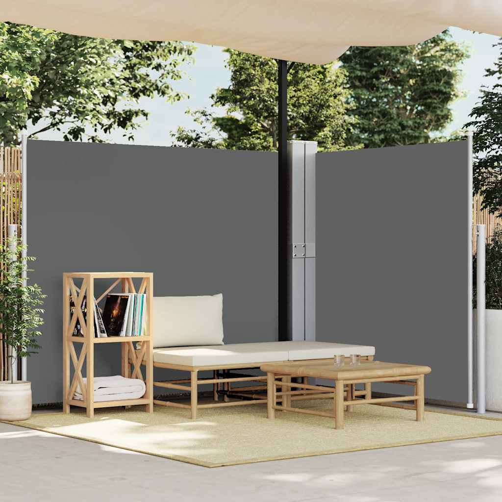 vidaXL Wysuwana markiza boczna na taras, 170x1200 cm, antracytowa