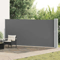 vidaXL Wysuwana markiza boczna na taras, 170x1200 cm, antracytowa