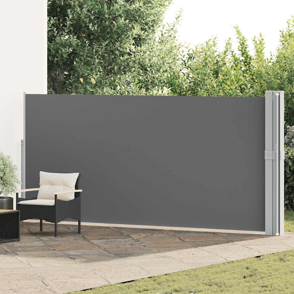 vidaXL Wysuwana markiza boczna na taras, 170x1200 cm, antracytowa
