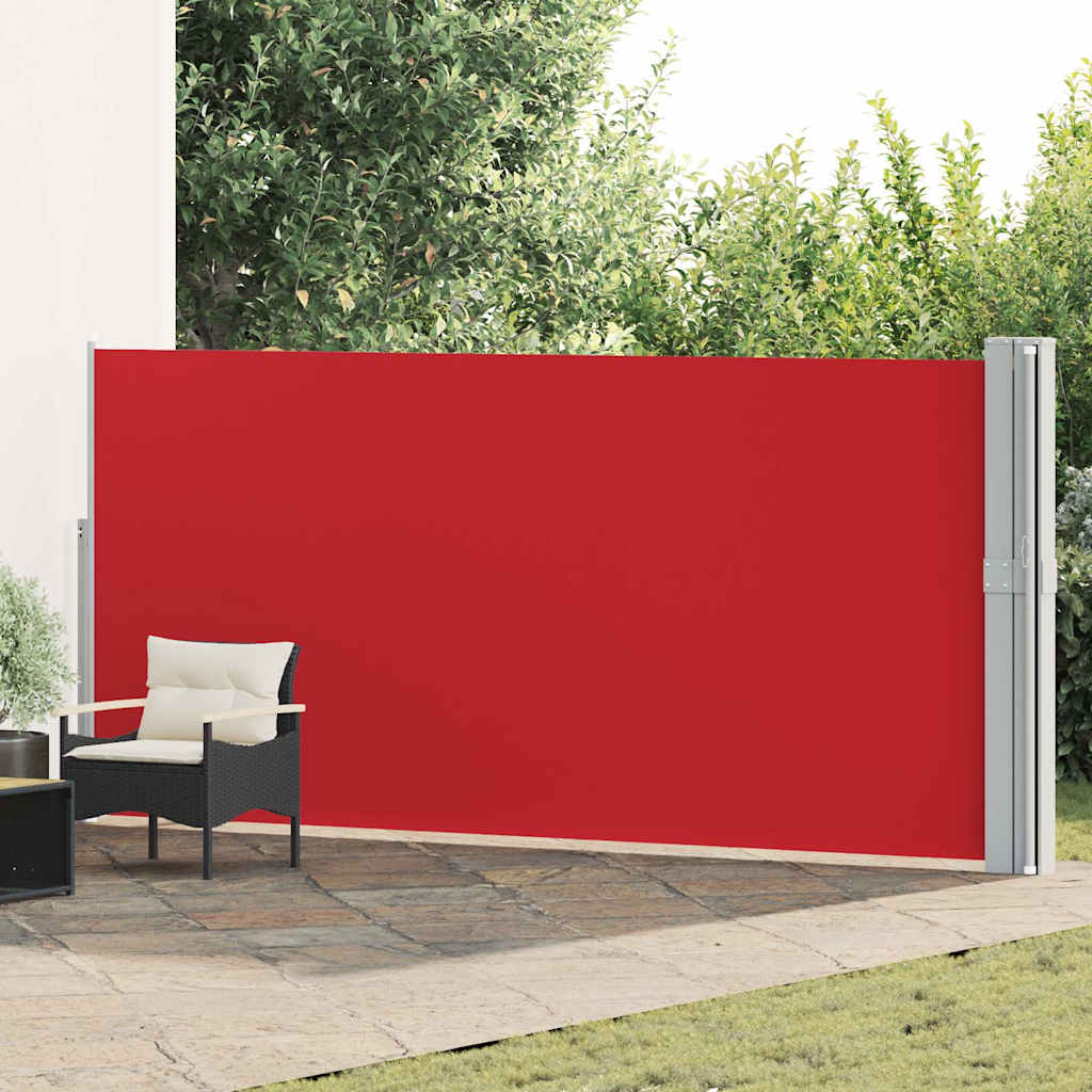 vidaXL Wysuwana markiza boczna na taras, 170x1200 cm, czerwona