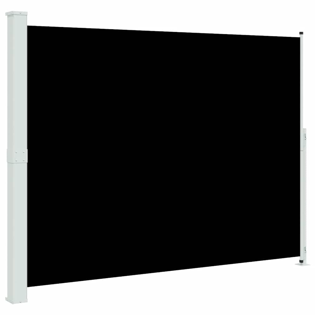 vidaXL Zwijana markiza boczna na taras, 220x300 cm, czarna