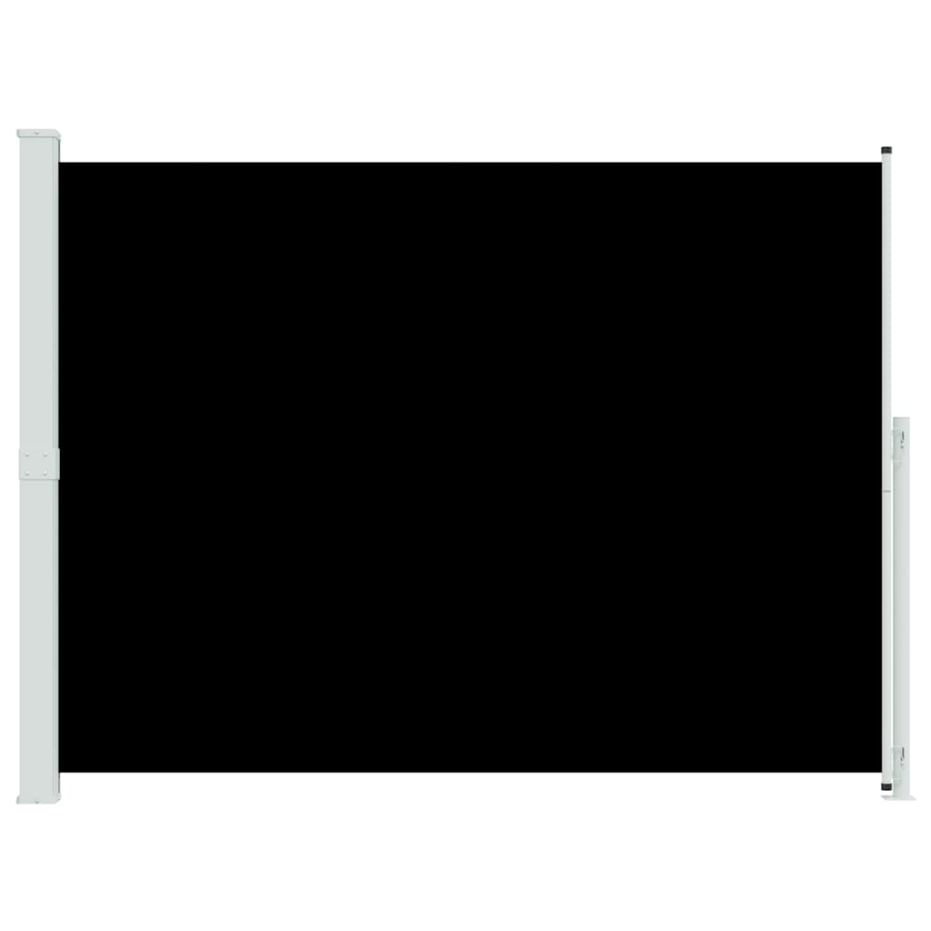 vidaXL Zwijana markiza boczna na taras, 220x300 cm, czarna