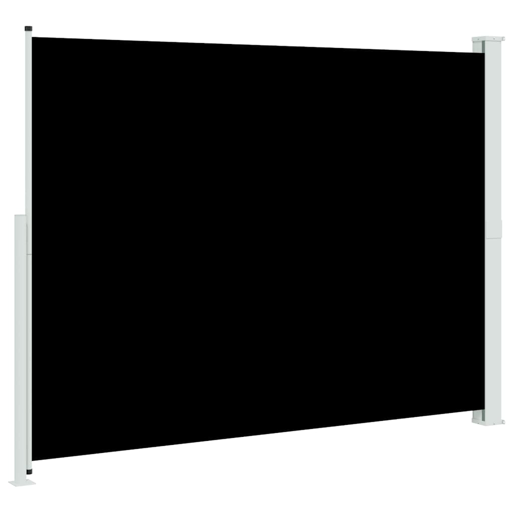 vidaXL Zwijana markiza boczna na taras, 220x300 cm, czarna