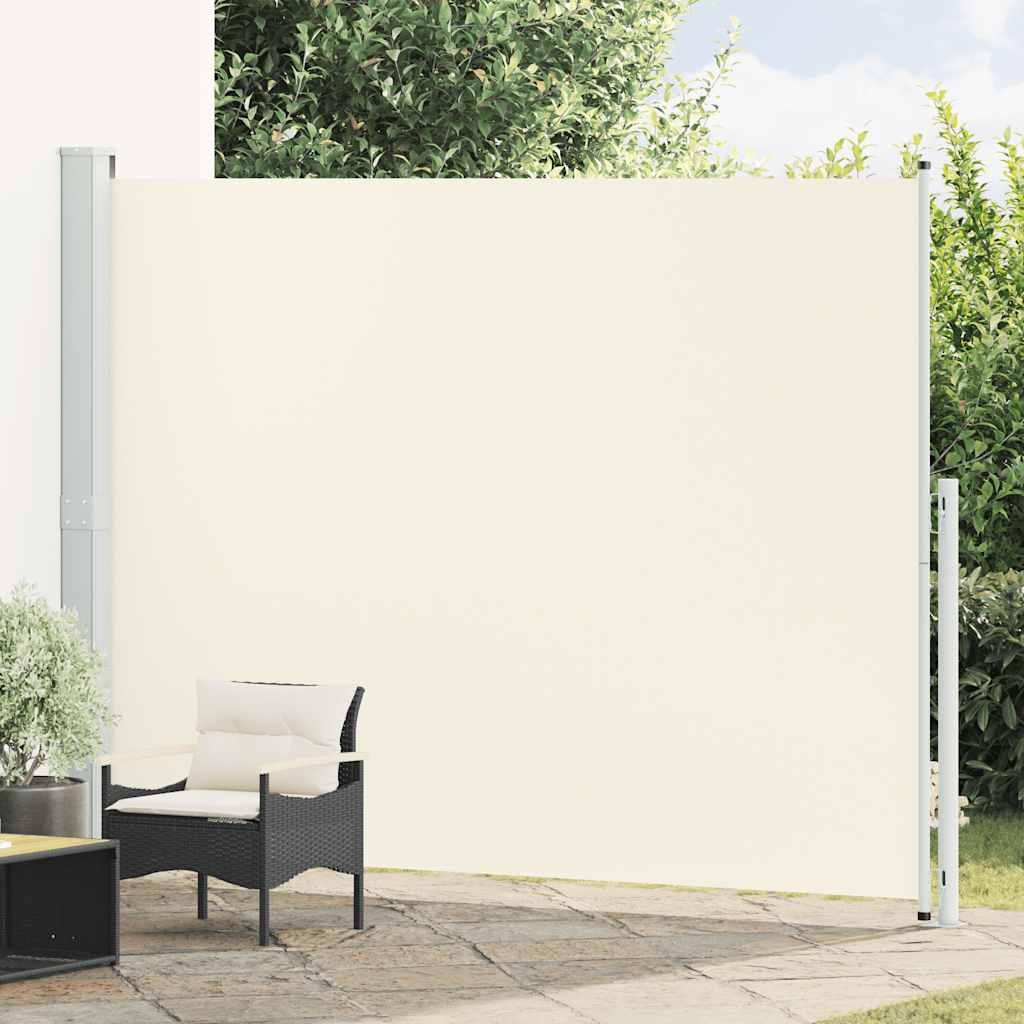 vidaXL Zwijana markiza boczna na taras, 220x300 cm, kremowa