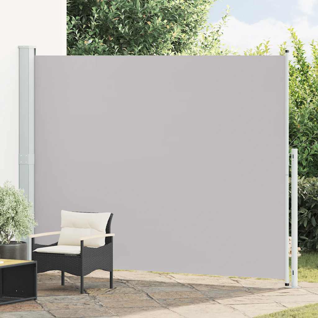vidaXL Zwijana markiza boczna na taras, 220x300 cm, szara