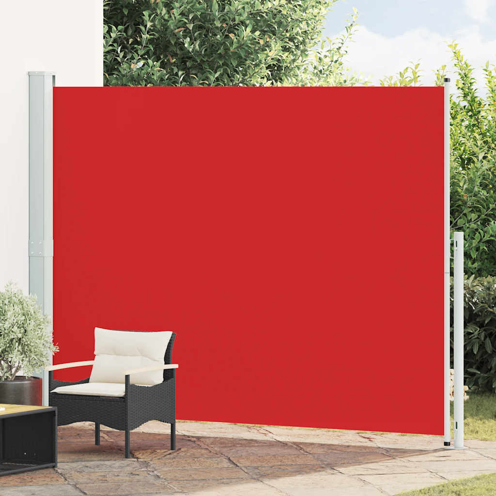 vidaXL Zwijana markiza boczna na taras, 220x300 cm, czerwona