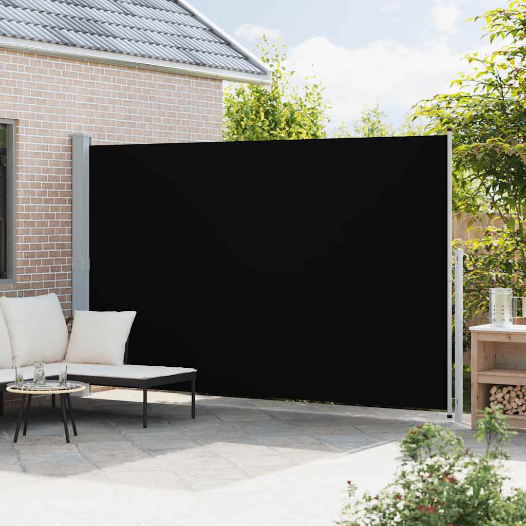 vidaXL Zwijana markiza boczna na taras, 220x500 cm, czarna