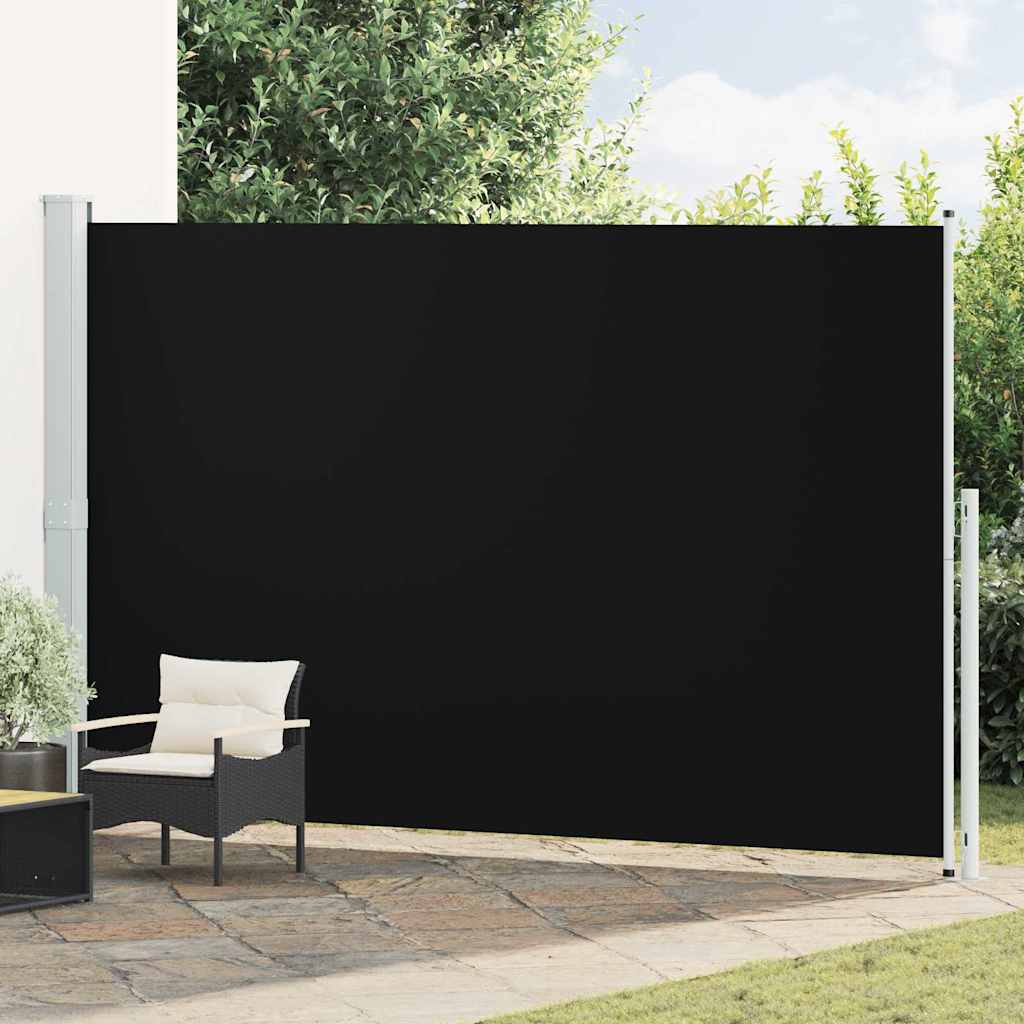 vidaXL Zwijana markiza boczna na taras, 220x500 cm, czarna