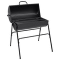 vidaXL Grill beczkowy z 2 rusztowaniami, czarny, 80x95x90 cm, stal