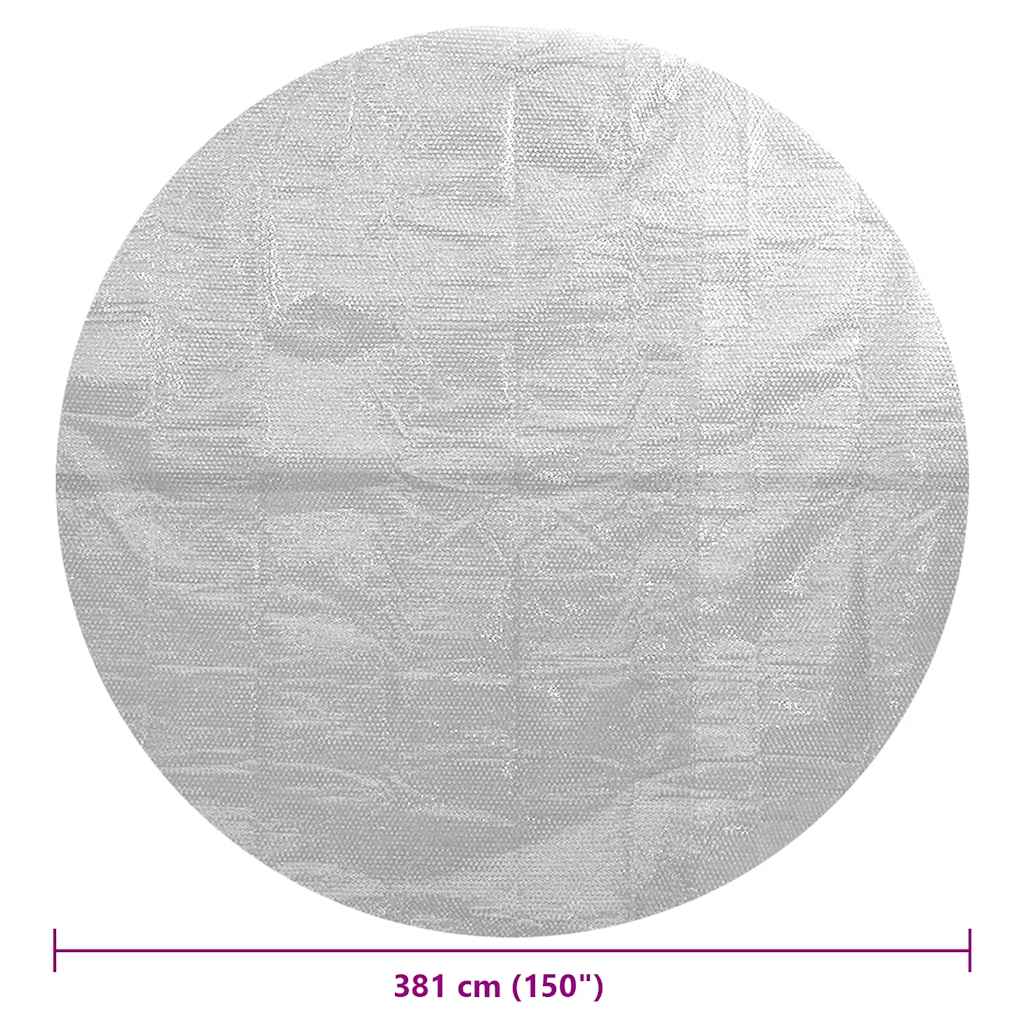 vidaXL Pływająca folia solarna z PE, 381 cm, szara