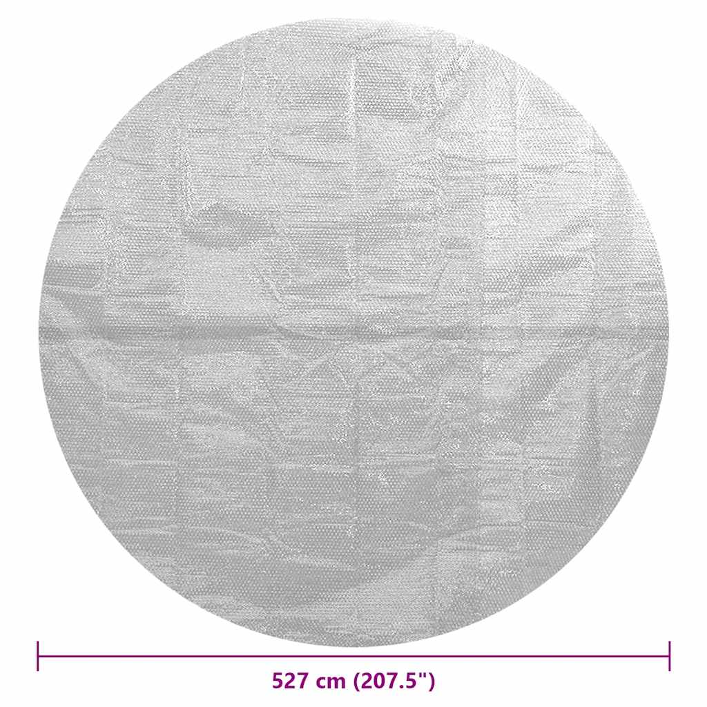 vidaXL Pływająca folia solarna z PE, 527 cm, szara