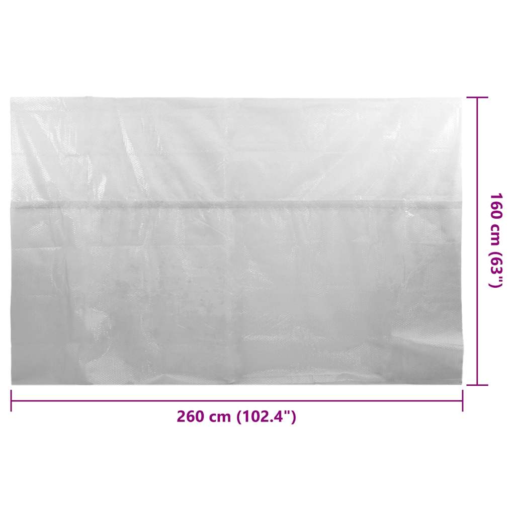 vidaXL Pływająca folia solarna z PE, 260x160 cm, szara