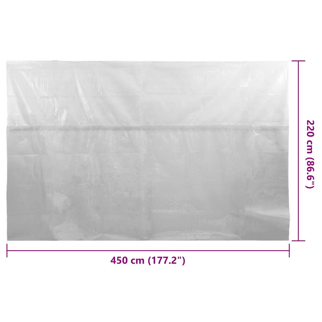 vidaXL Pływająca folia solarna z PE, 450x220 cm, szara