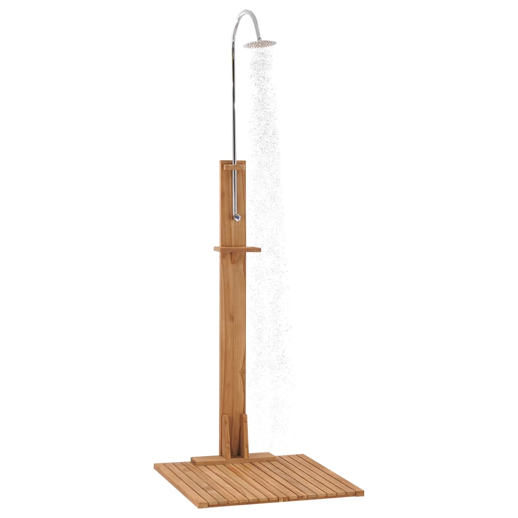 vidaXL Prysznic ogrodowy, 75x75x210 cm, lite drewno tekowe