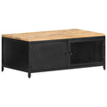 vidaXL Stolik kawowy, 90x50x37 cm, lite, surowe drewno mango