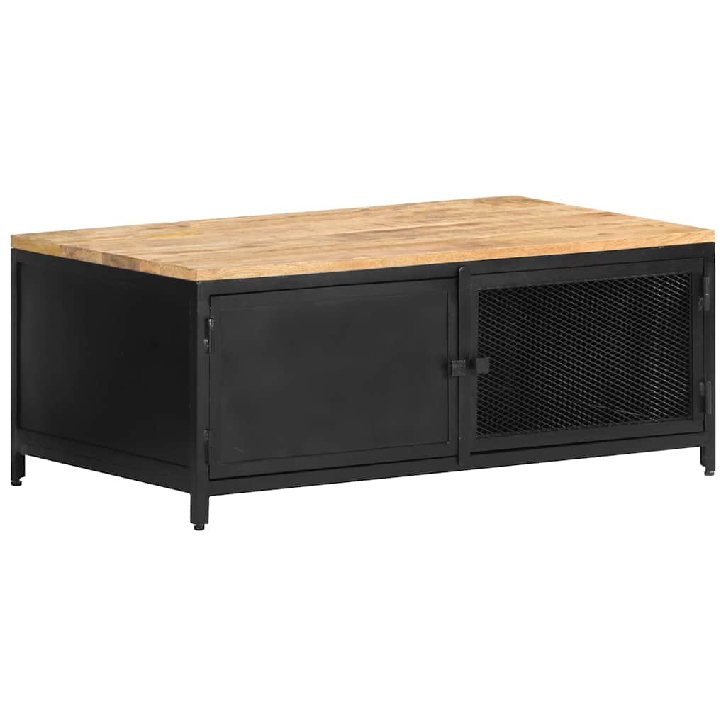 vidaXL Stolik kawowy, 90x50x37 cm, lite, surowe drewno mango
