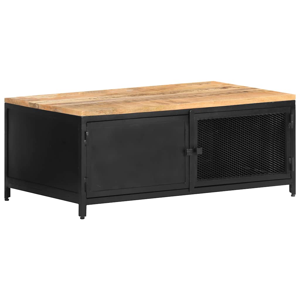 vidaXL Stolik kawowy, 90x50x37 cm, lite, surowe drewno mango