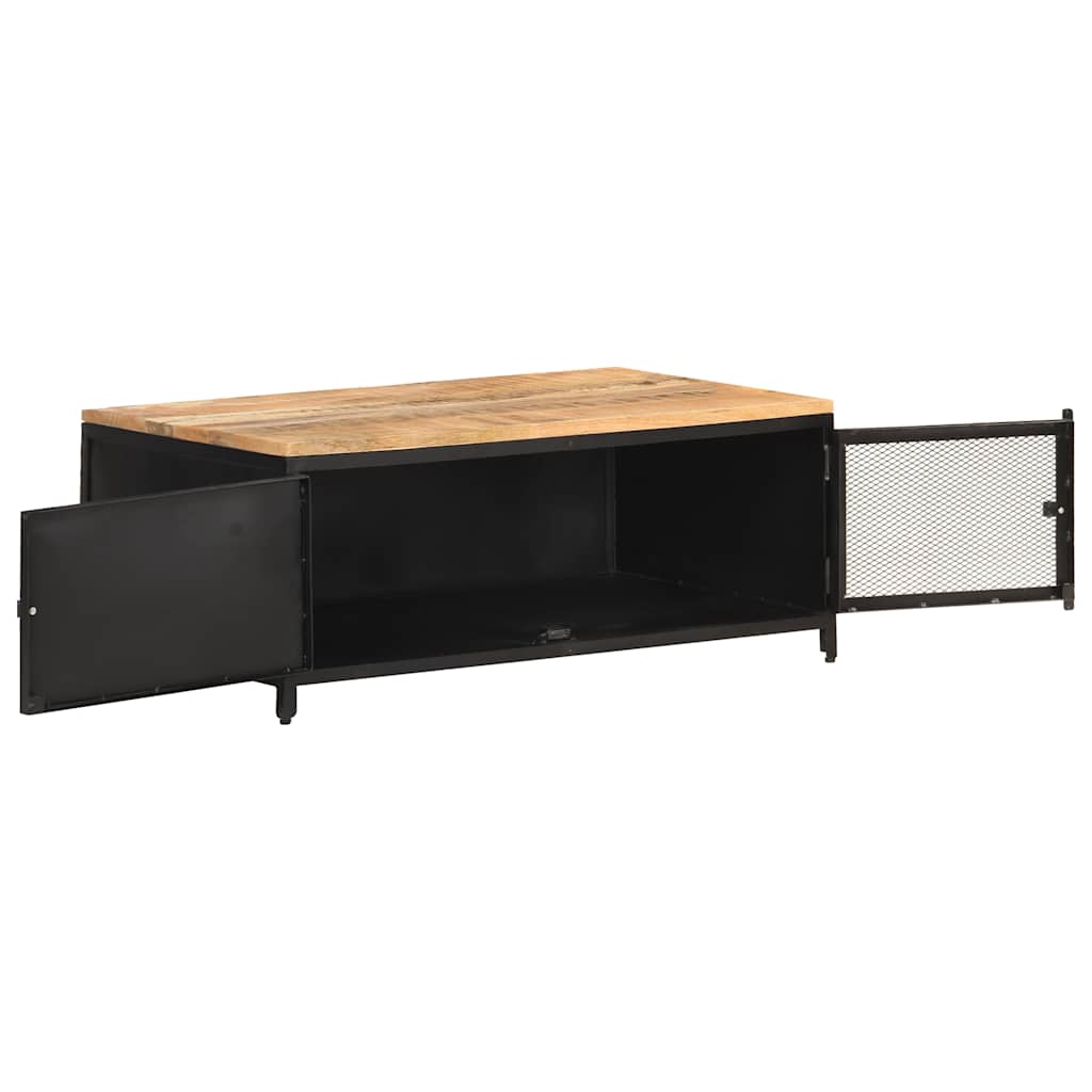 vidaXL Stolik kawowy, 90x50x37 cm, lite, surowe drewno mango