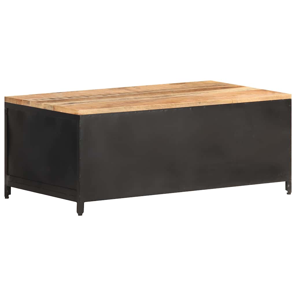 vidaXL Stolik kawowy, 90x50x37 cm, lite, surowe drewno mango