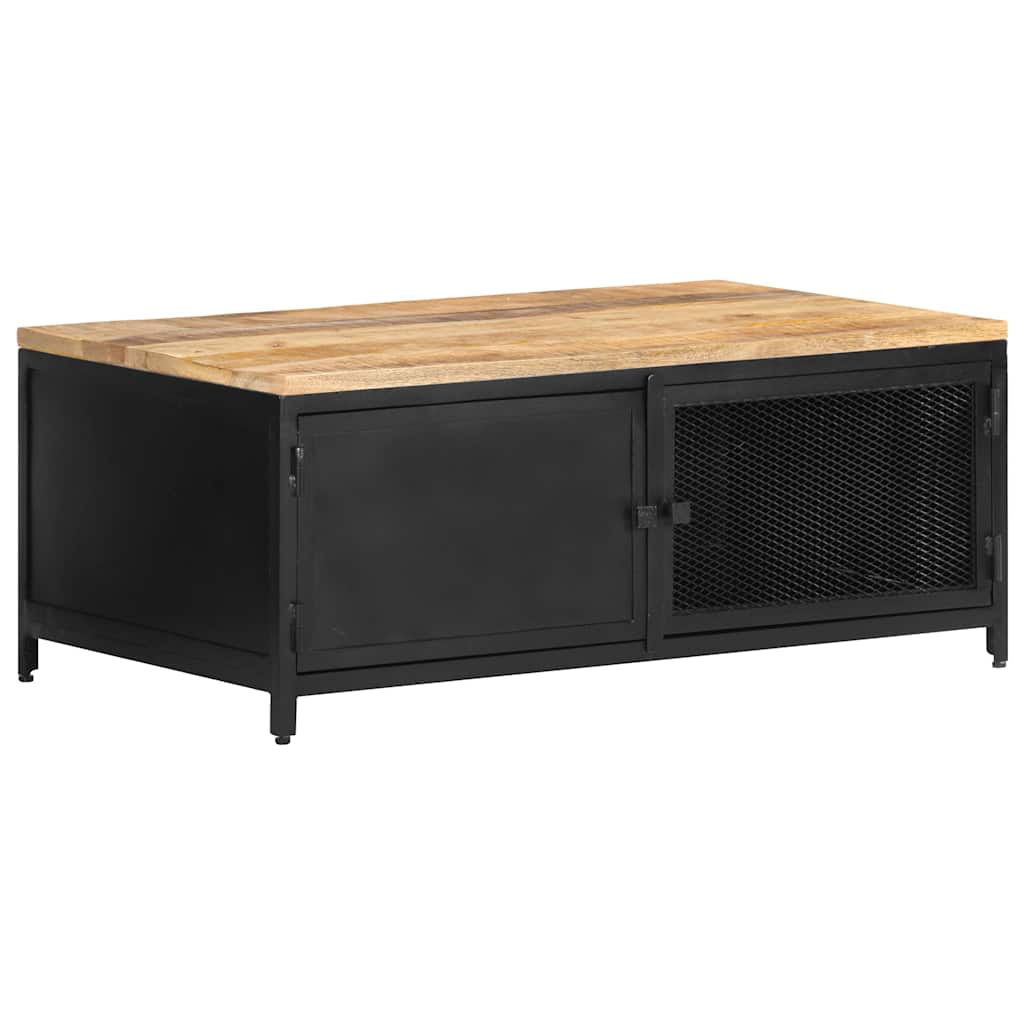 vidaXL Stolik kawowy, 90x50x37 cm, lite, surowe drewno mango