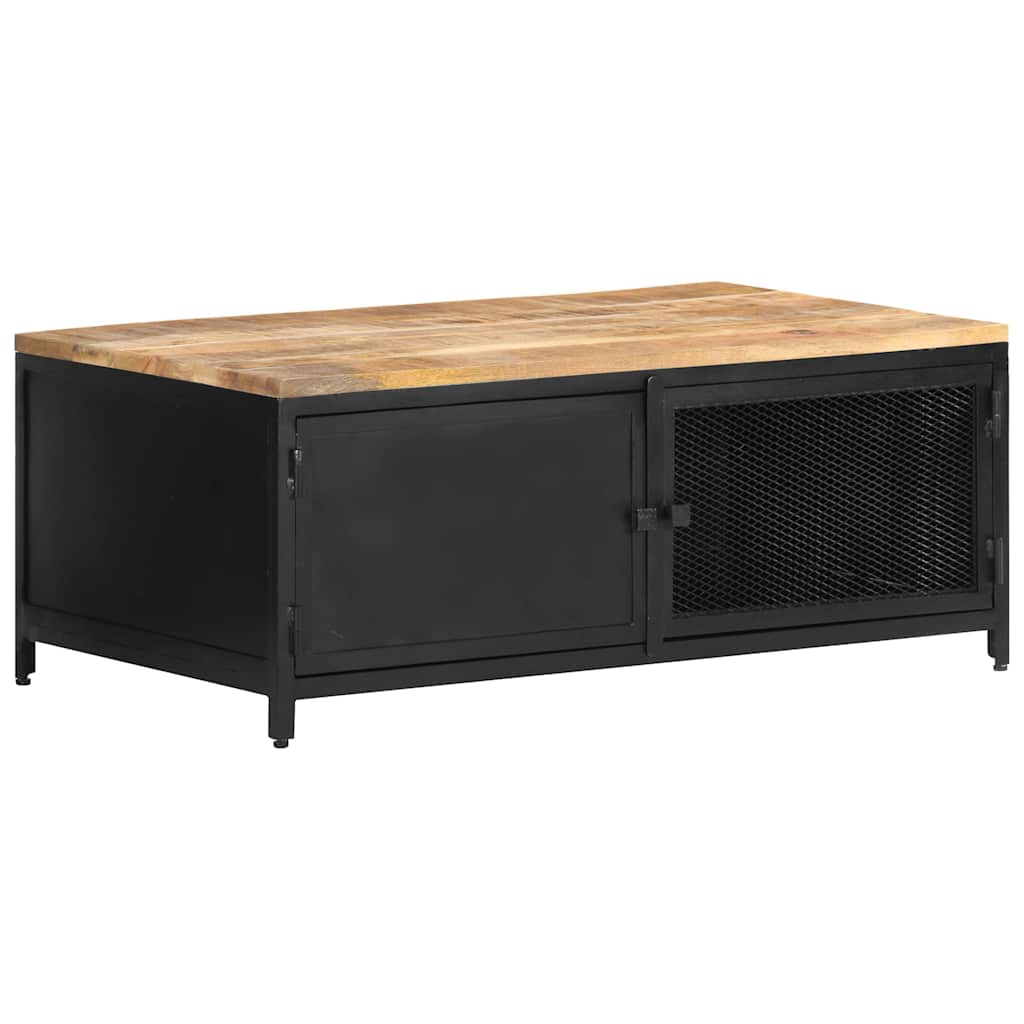 vidaXL Stolik kawowy, 90x50x37 cm, lite, surowe drewno mango