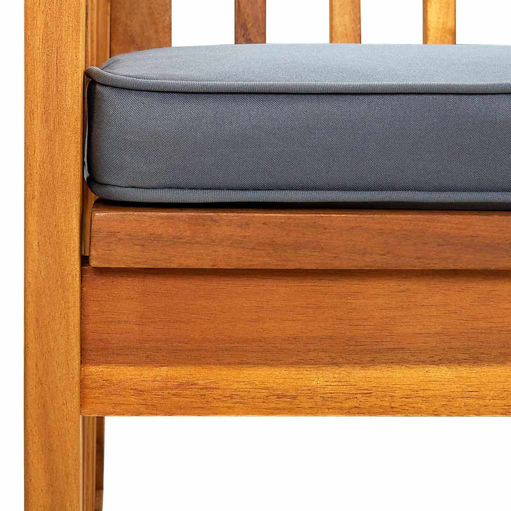 vidaXL Ławka ogrodowa z poduszką, 147 cm, lite drewno akacjowe