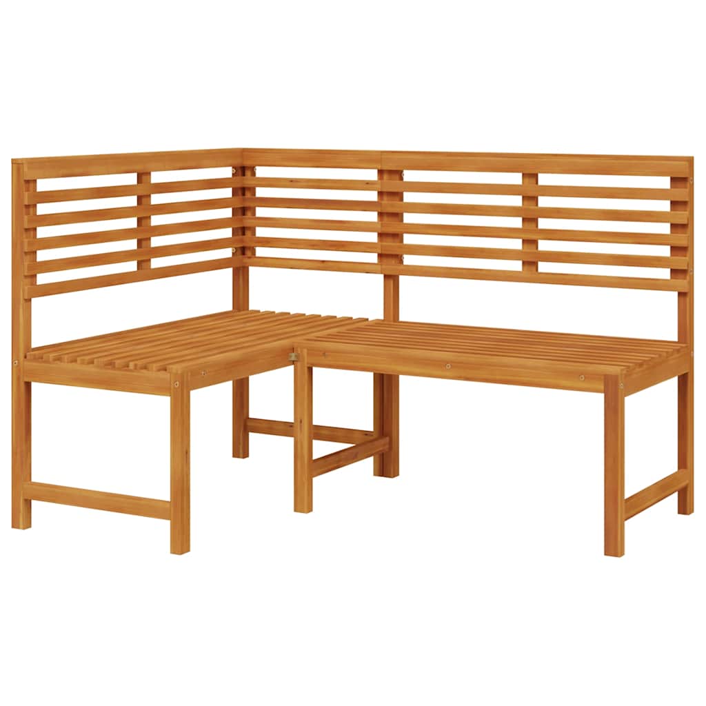 vidaXL Narożna ławka ogrodowa, 140 cm, lite drewno akacjowe
