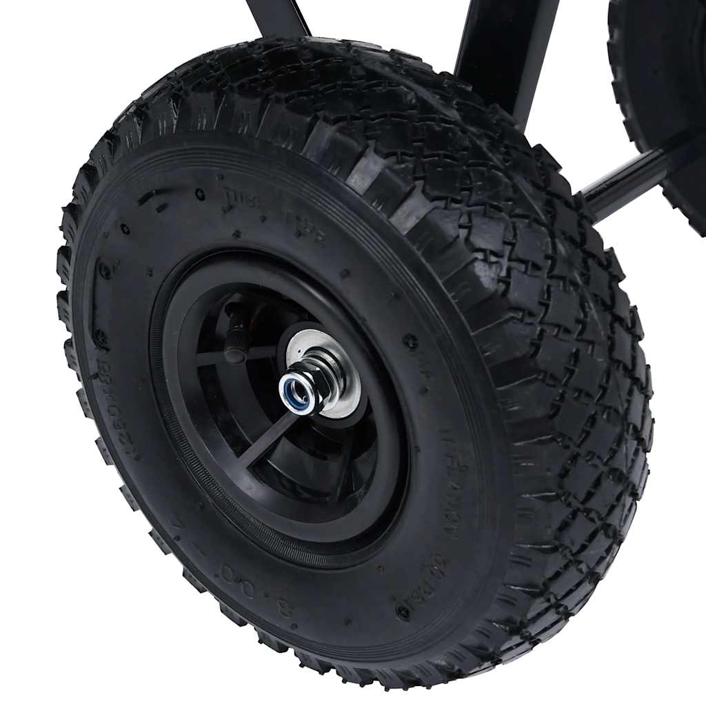vidaXL Ogrodowy wózek ręczny z wywrotką, 300 kg, 75 L, czarny