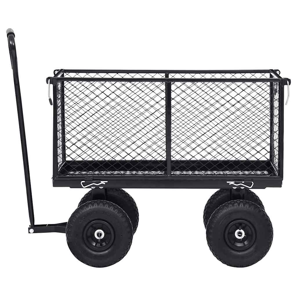 vidaXL Ogrodowy wózek ręczny, czarny, 350 kg