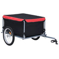 vidaXL Przyczepka rowerowa, 65 kg, czarno-czerwona
