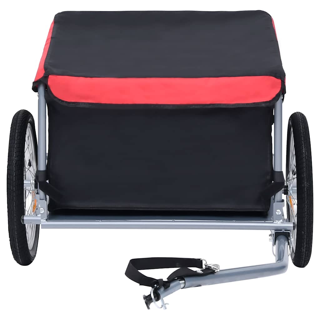vidaXL Przyczepka rowerowa, 65 kg, czarno-czerwona