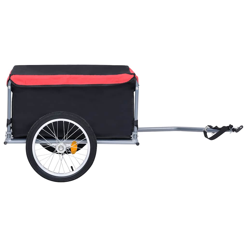 vidaXL Przyczepka rowerowa, 65 kg, czarno-czerwona