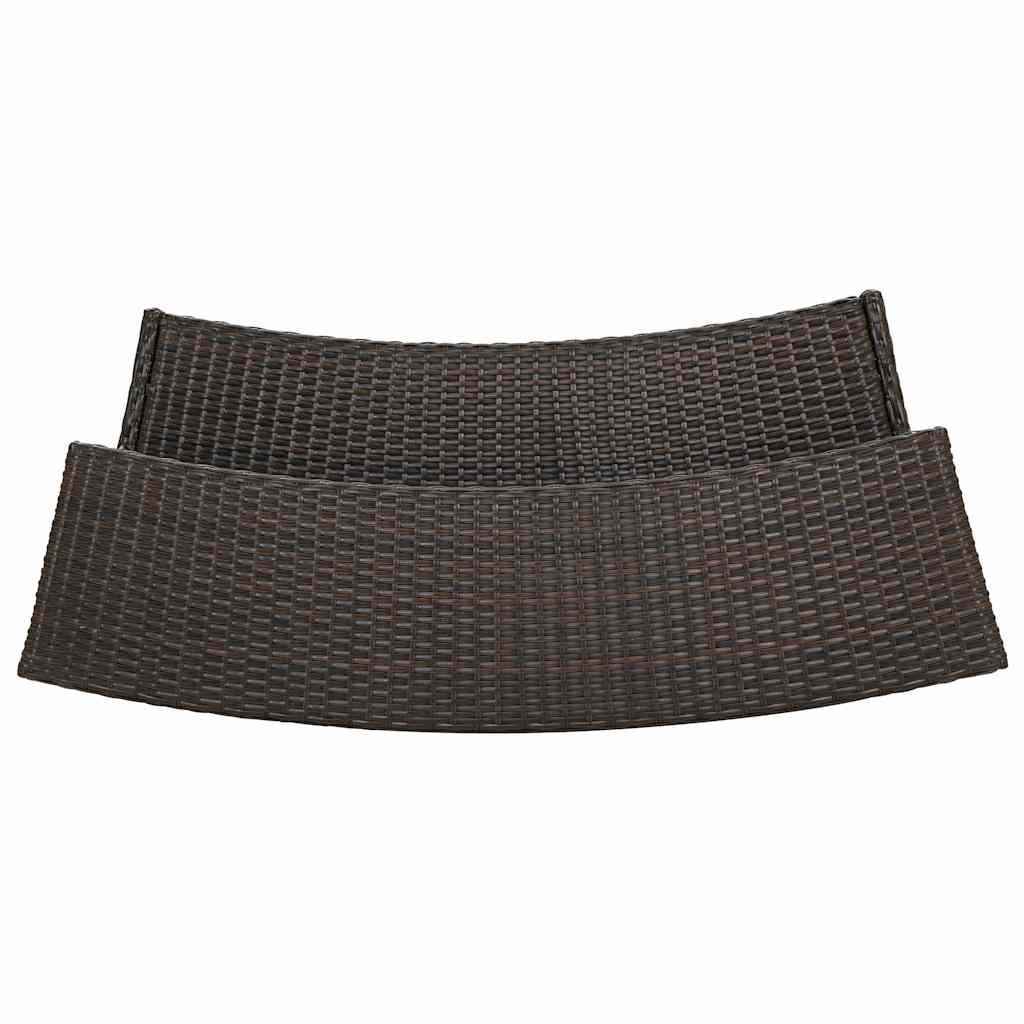 vidaXL Ogrodowy stolik barowy, brązowy, 120x55x110 cm, polirattan