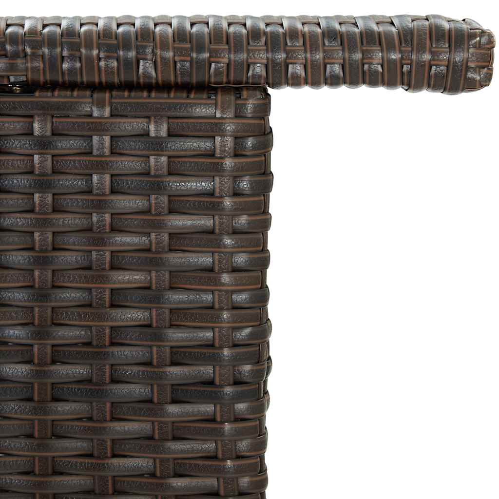 vidaXL Ogrodowy stolik barowy, brązowy, 120x55x110 cm, polirattan