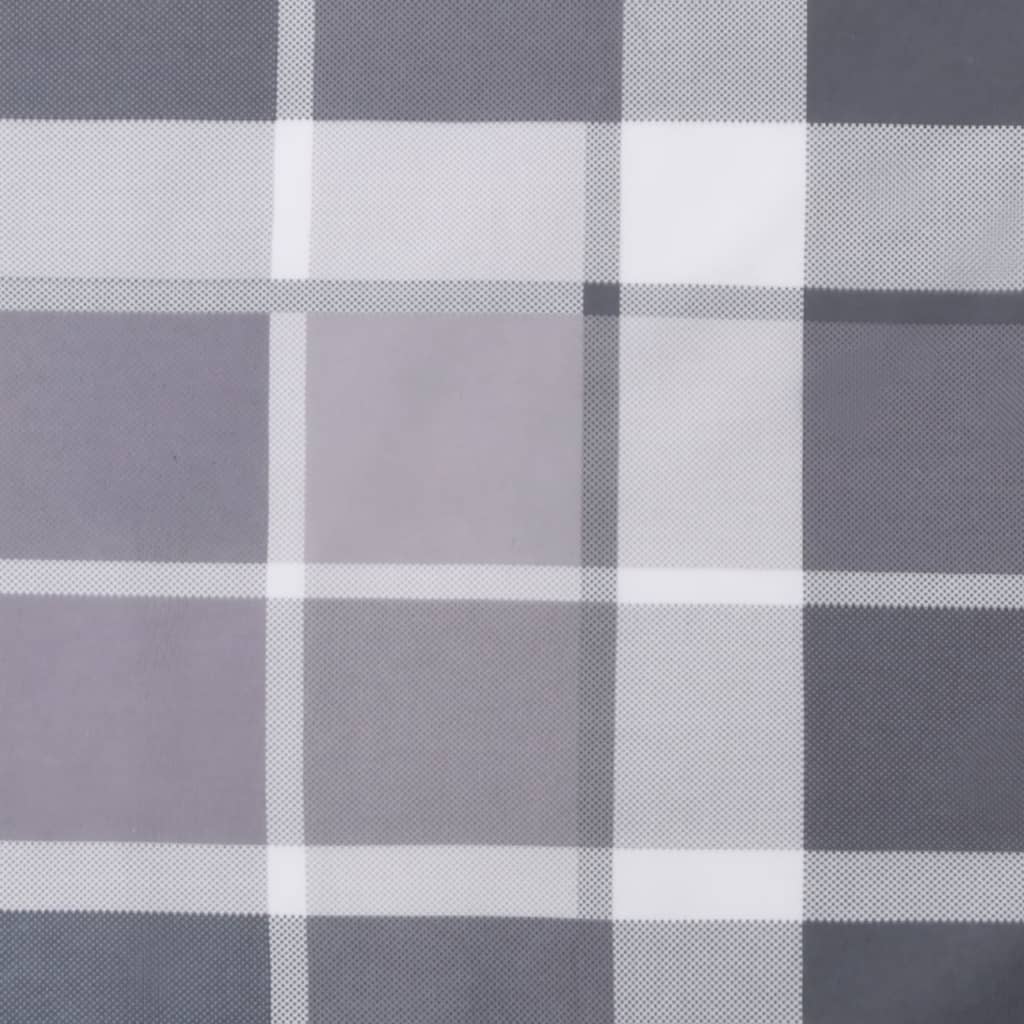vidaXL Poduszki na krzesła ogrodowe, 4 szt., szara krata, 120x50x3 cm