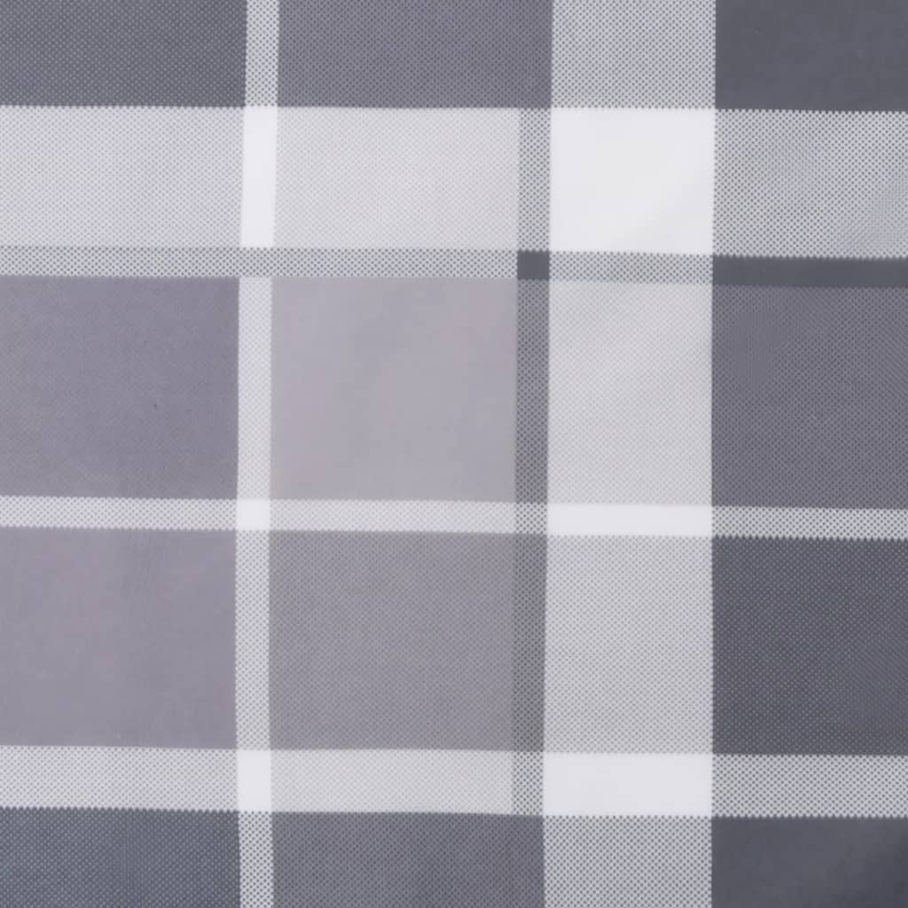 vidaXL Poduszki na krzesła ogrodowe, 6 szt., szara krata, 120x50x3 cm
