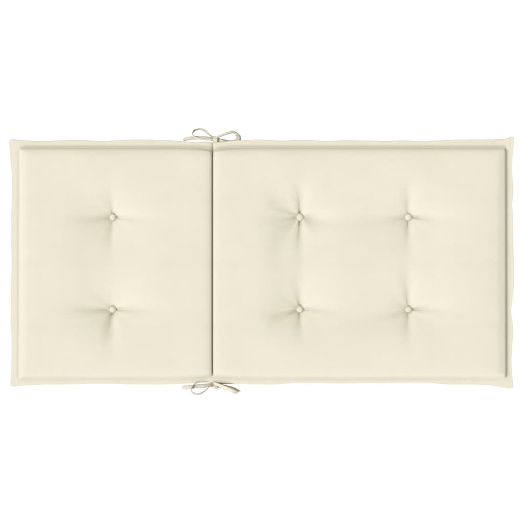 vidaXL Poduszki na krzesła ogrodowe, 6 szt., kremowe 100x50x3 cm