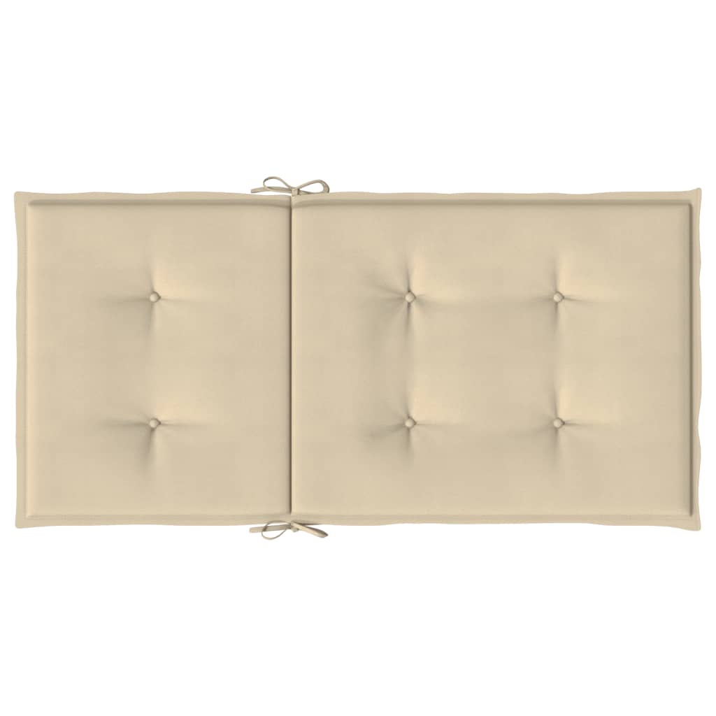 vidaXL Poduszki na krzesła ogrodowe, 6 szt., beżowe, 100x50x3 cm