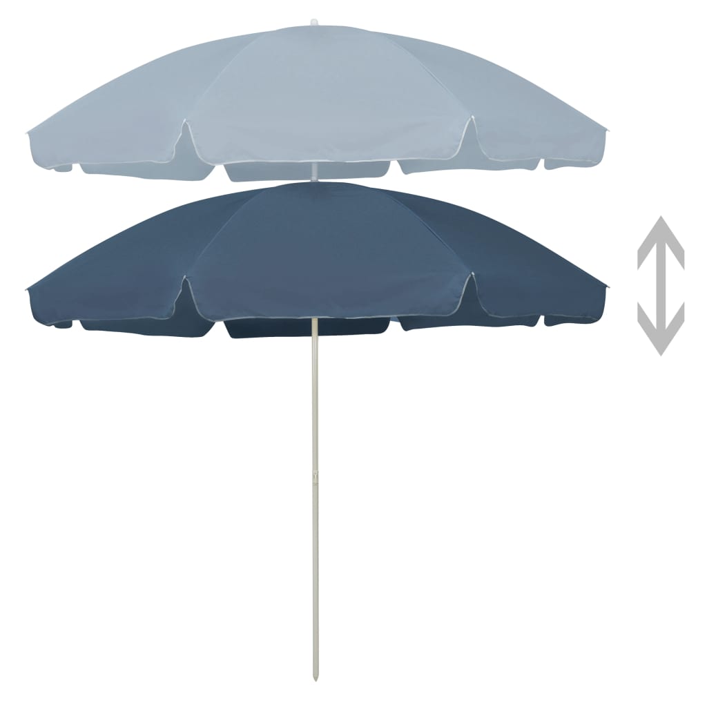 vidaXL Parasol plażowy, niebieski, 300 cm