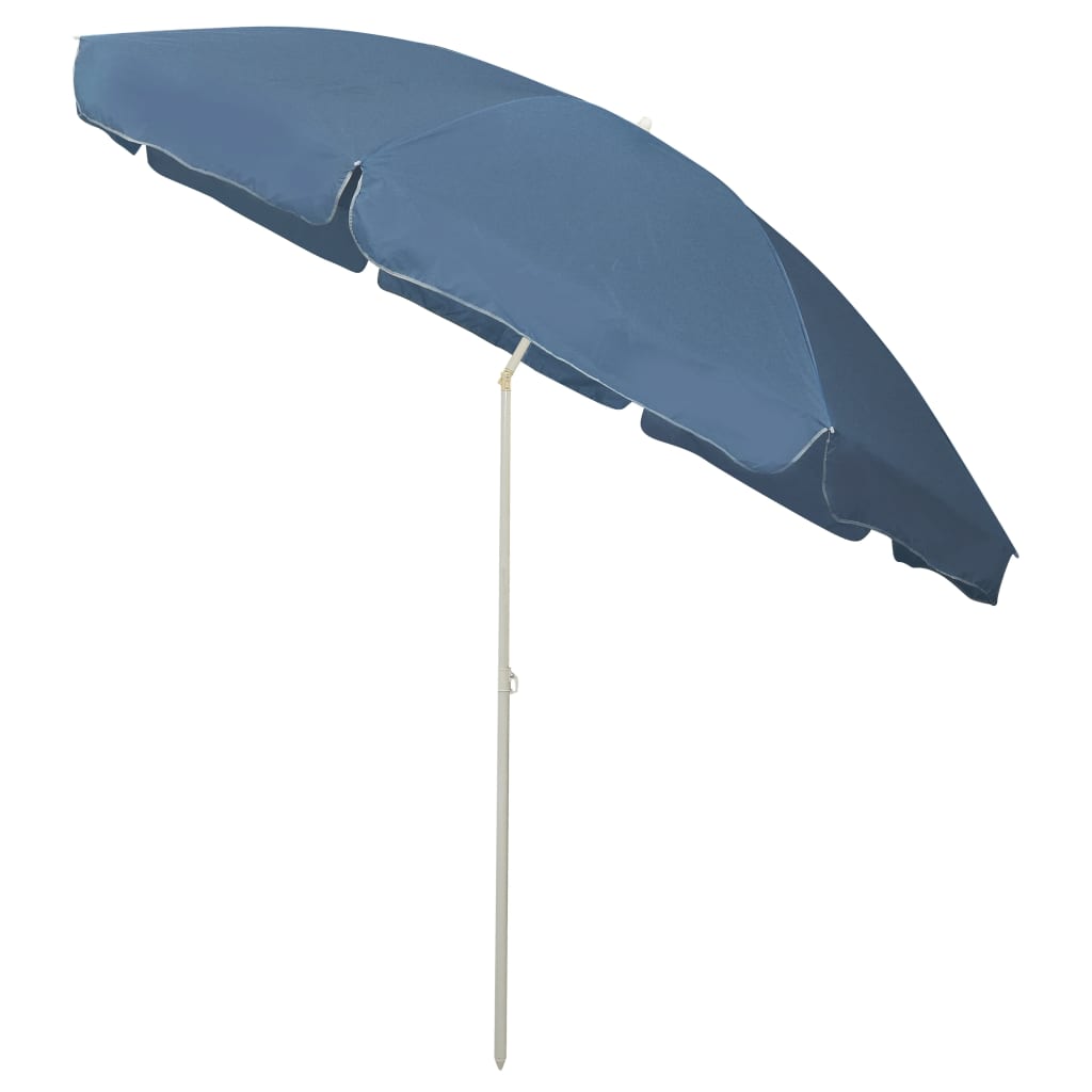 vidaXL Parasol plażowy, niebieski, 300 cm