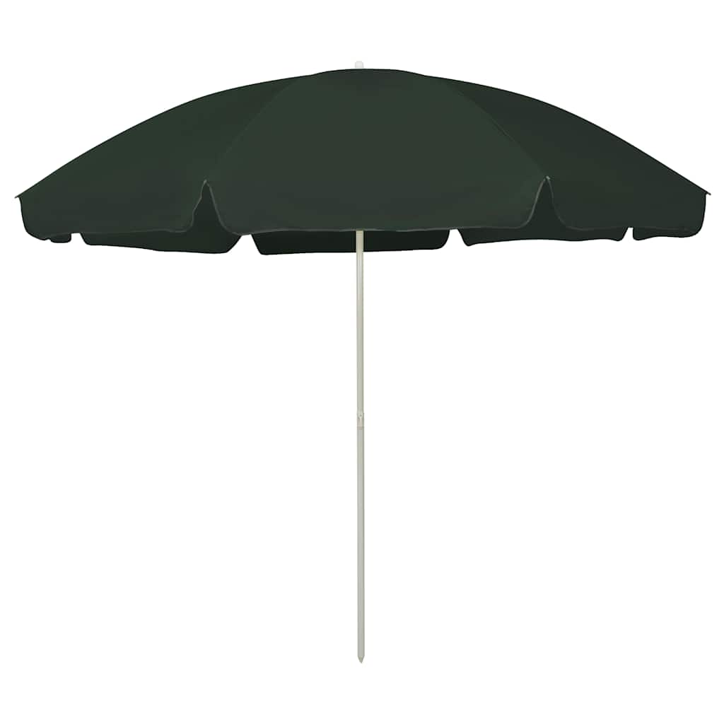 vidaXL Parasol plażowy, zielony, 300 cm