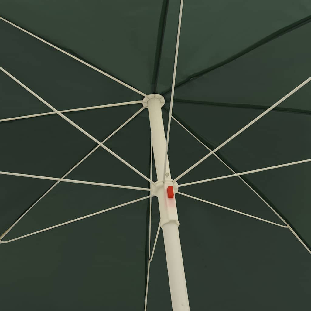 vidaXL Parasol plażowy, zielony, 300 cm